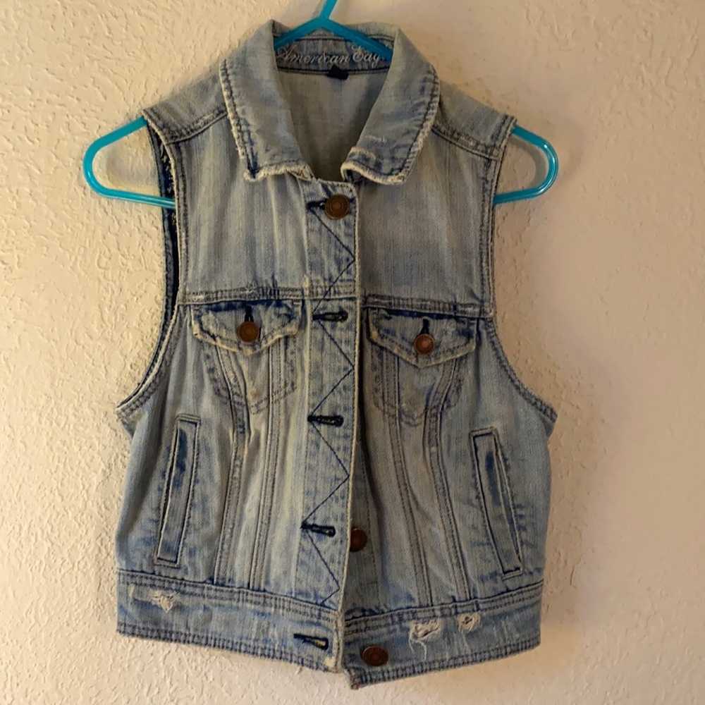 American eagle jean vest